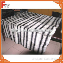 Hotsale Chinchilla design Rex rabbit fur blanket